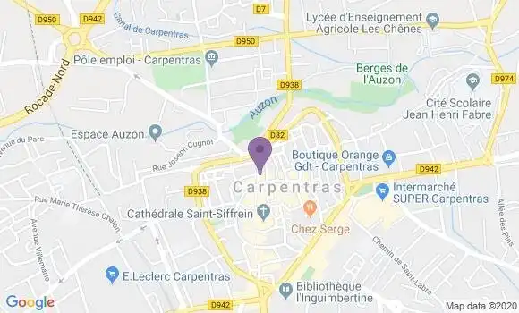 Localisation LCL Agence de Carpentras