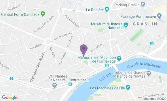 Localisation LCL Agence de Nantes Launay