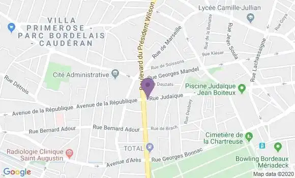 Localisation LCL Agence de Bordeaux Bar Judaique