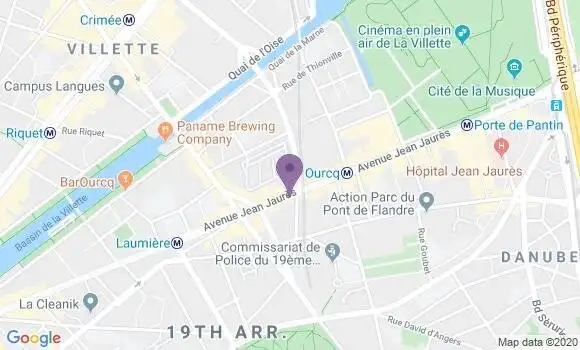 Localisation LCL Agence de Paris Laumière