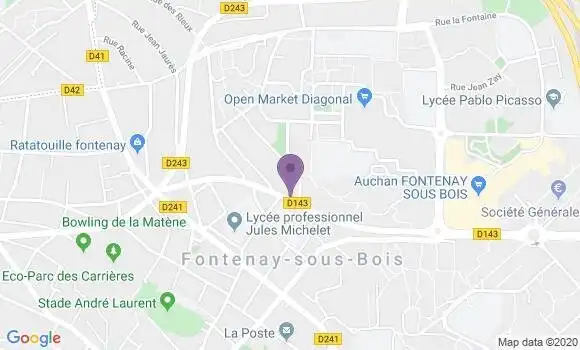 Localisation LCL Agence de Fontenay sous Bois Val de Fontenay