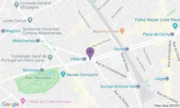 Localisation LCL Agence de Paris Villiers