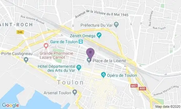 Localisation LCL Agence de Toulon