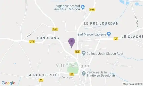 Localisation LCL Agence de Villie Morgon
