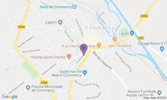 Localisation LCL Agence de Commercy