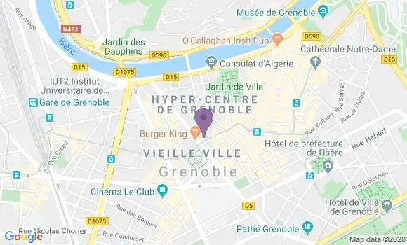 Localisation LCL Agence de Grenoble