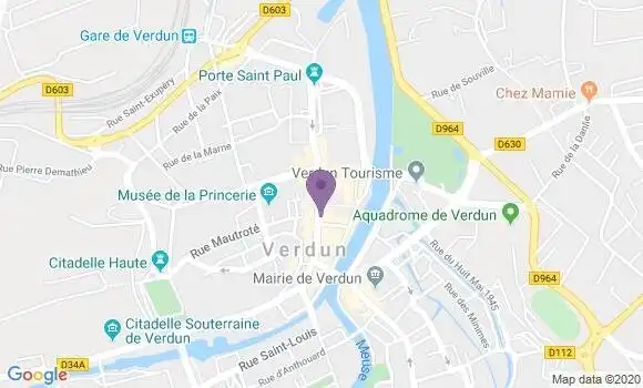 Localisation LCL Agence de Verdun