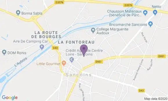 Localisation LCL Agence de Sancoins