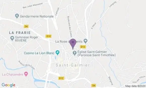 Localisation LCL Agence de Saint Galmier