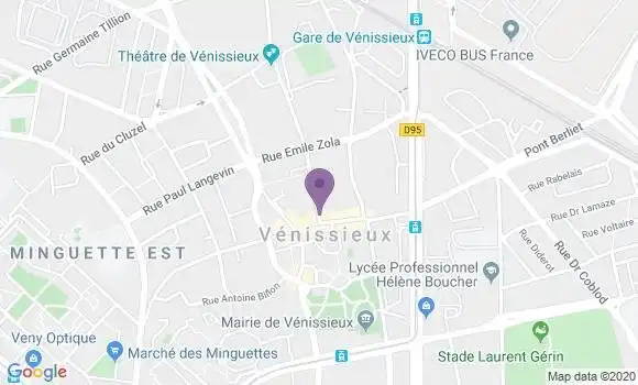 Localisation LCL Agence de Vénissieux