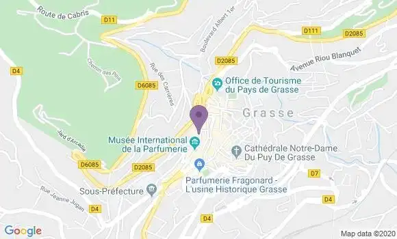 Localisation LCL Agence de Grasse