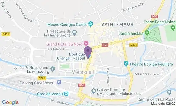 Localisation Société Générale Agence de Vesoul