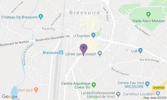 Localisation Société Générale Agence de Bressuire