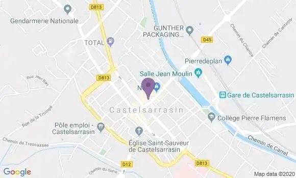 Localisation Société Générale Agence de Castelsarrasin