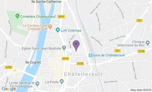 Localisation Société Générale Agence de Châtellerault