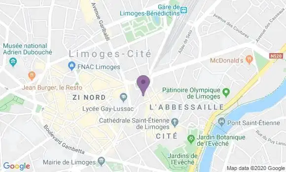 Localisation Société Générale Agence de Limoges