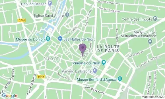 Localisation Société Générale Agence de Niort