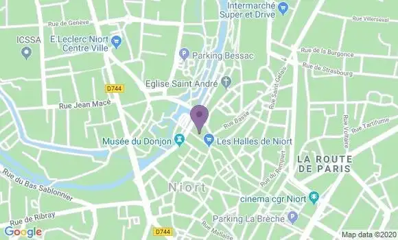 Localisation Société Générale Agence de Niort Donjon