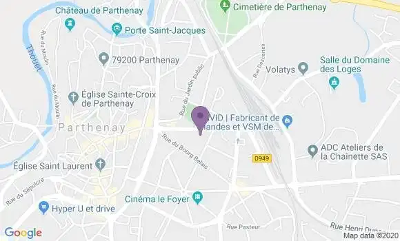 Localisation Société Générale Agence de Parthenay