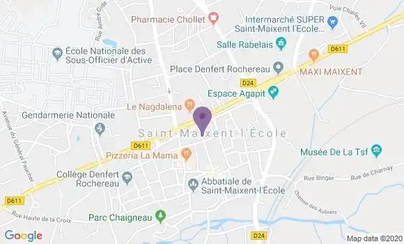 Localisation Société Générale Agence de Saint Maixent l