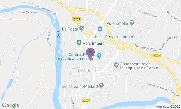 Localisation Société Générale Agence de Thouars