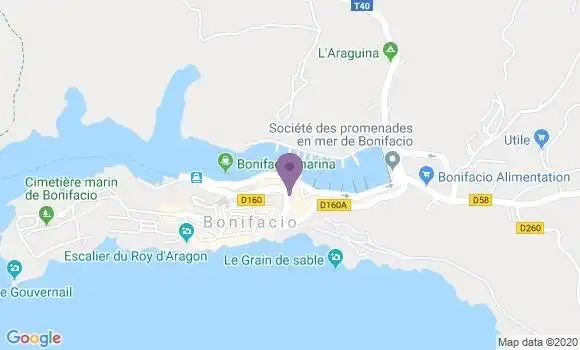 Localisation Société Générale Agence de Bonifacio
