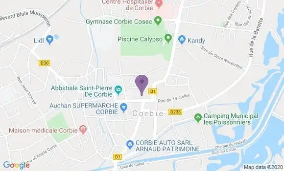Localisation Société Générale Agence de Corbie