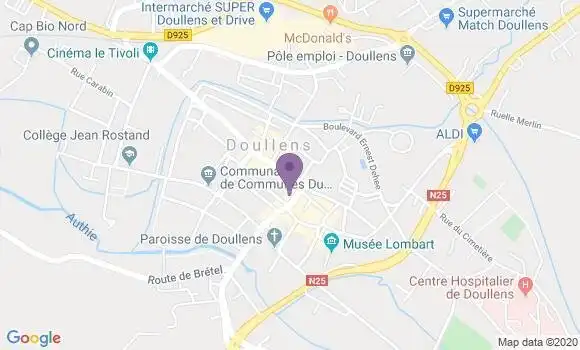 Localisation Société Générale Agence de Doullens