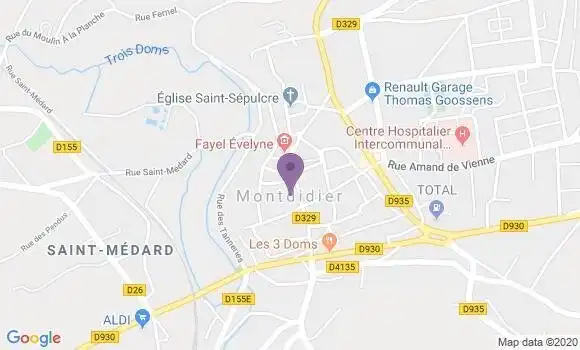 Localisation Société Générale Agence de Montdidier