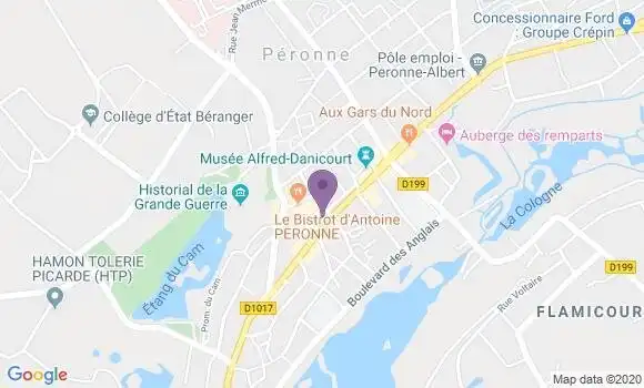 Localisation Société Générale Agence de Péronne