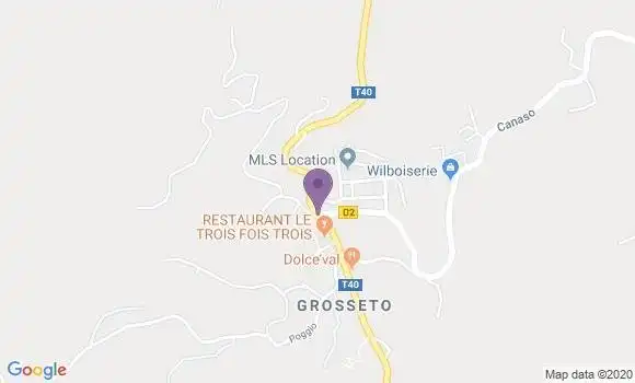 Localisation Société Générale Agence de Grosseto Prugna Porticcio