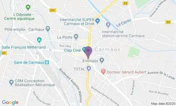 Localisation Société Générale Agence de Carmaux