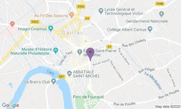Localisation Société Générale Agence de Gaillac