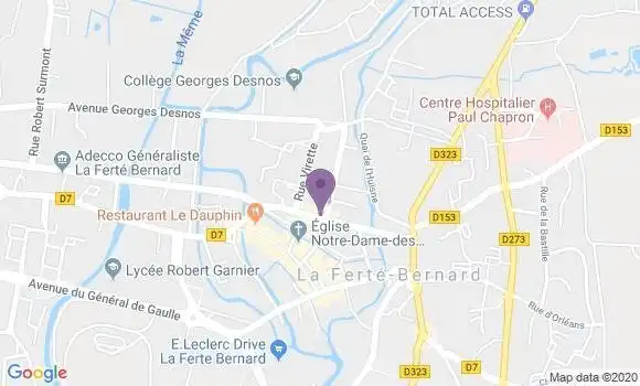 Localisation Société Générale Agence de La Ferté Bernard