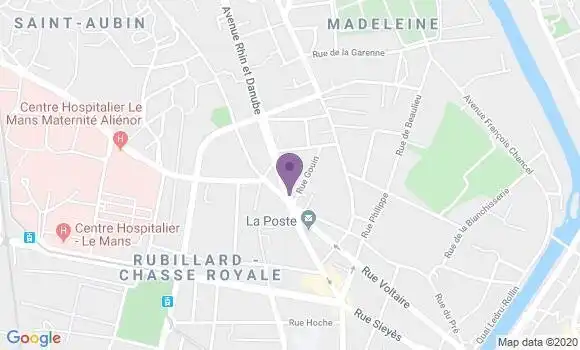Localisation Société Générale Agence de Le Mans Chasse Royale