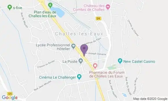 Localisation Société Générale Agence de Challes les Eaux