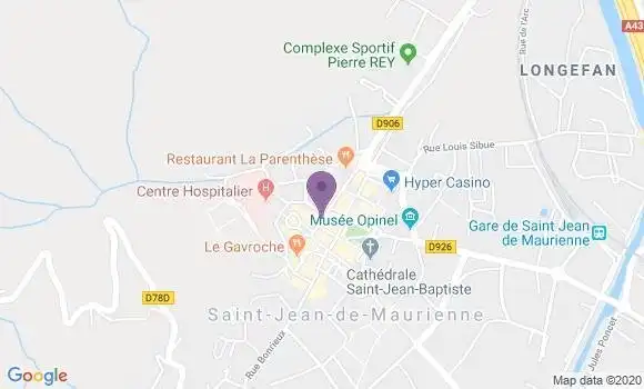 Localisation Société Générale Agence de Saint Jean de Maurienne