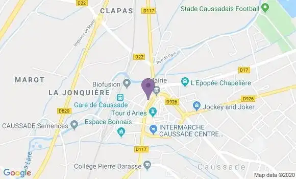 Localisation Société Générale Agence de Caussade
