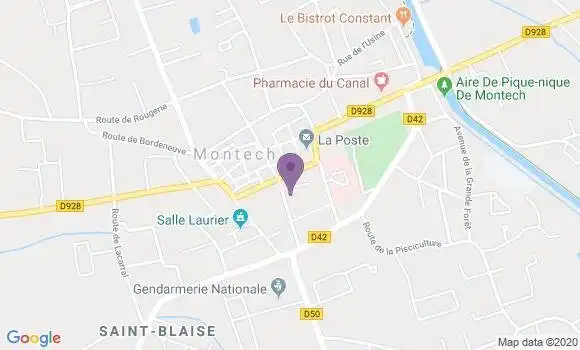 Localisation Société Générale Agence de Montech