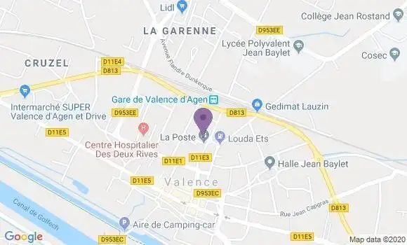 Localisation Société Générale Agence de Valence d