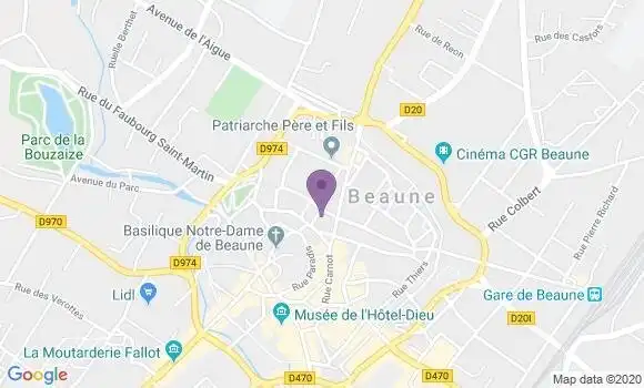 Localisation Société Générale Agence de Beaune