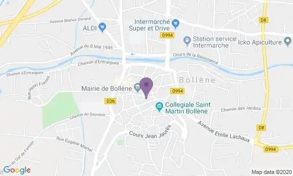 Localisation Société Générale Agence de Bollène