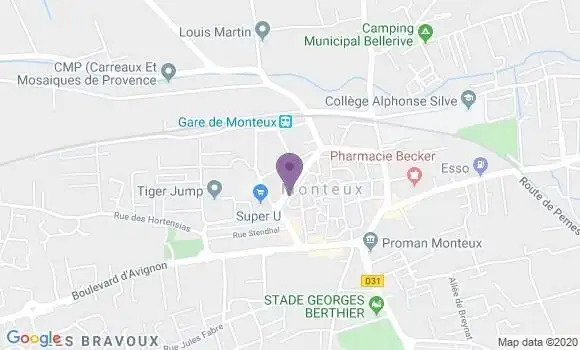 Localisation Société Générale Agence de Monteux