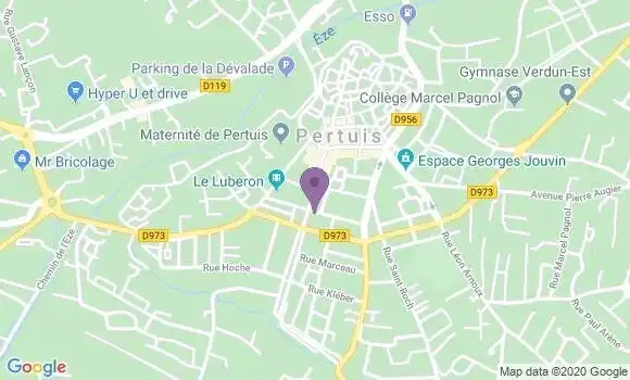 Localisation Société Générale Agence de Pertuis