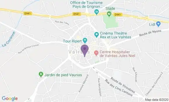 Localisation Société Générale Agence de Valréas