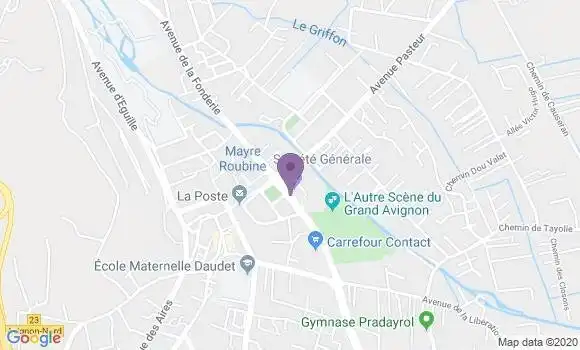 Localisation Société Générale Agence de Vedène