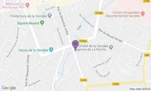 Localisation Société Générale Agence de La Roche sur Yon