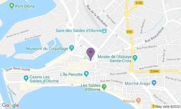 Localisation Société Générale Agence de Les Sables d