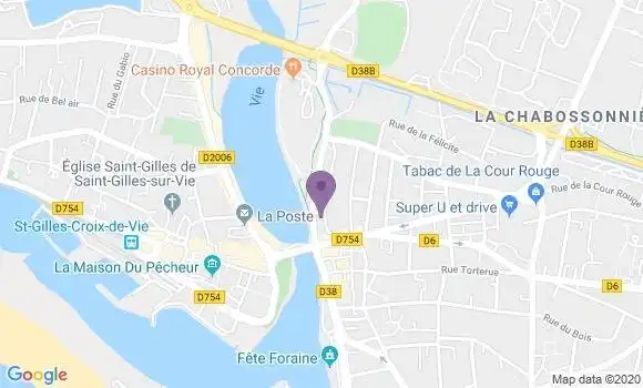 Localisation Société Générale Agence de Saint Gilles Croix de Vie