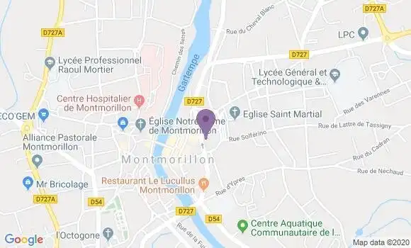 Localisation Société Générale Agence de Montmorillon